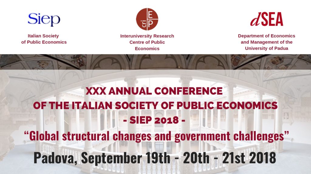 XXX SIEP Conference: final program