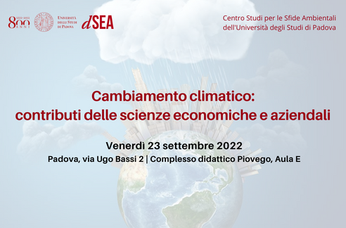 Cambiamento climatico: contributi delle scienze economiche e aziendali