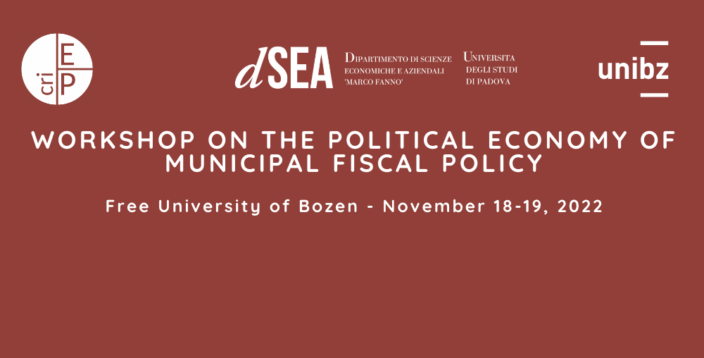 Workshop on the Political Economy of Municipal Fiscal Policy